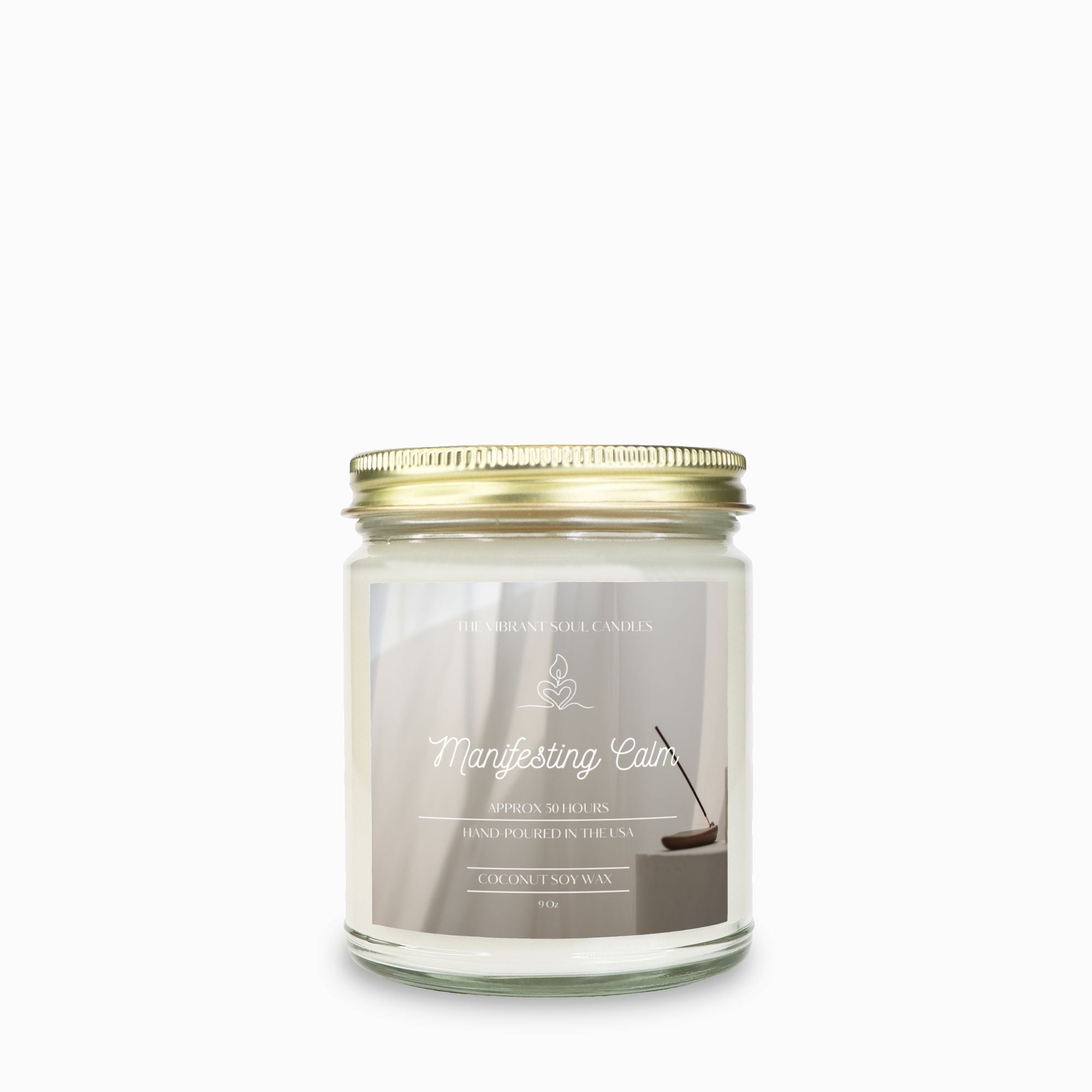 Manifesting Calm Candle Clear Jar 9oz