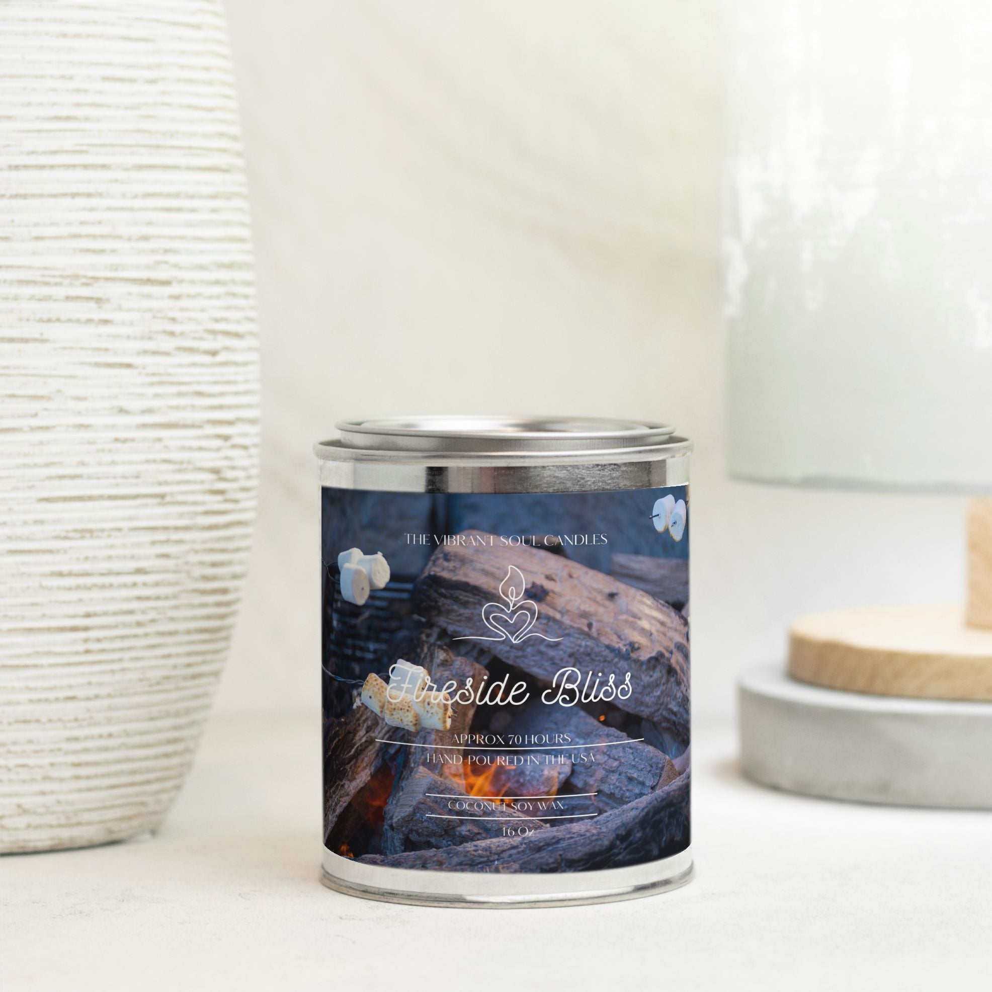 Fireside Bliss Candle Paint Can (Hand Poured 16 oz.)