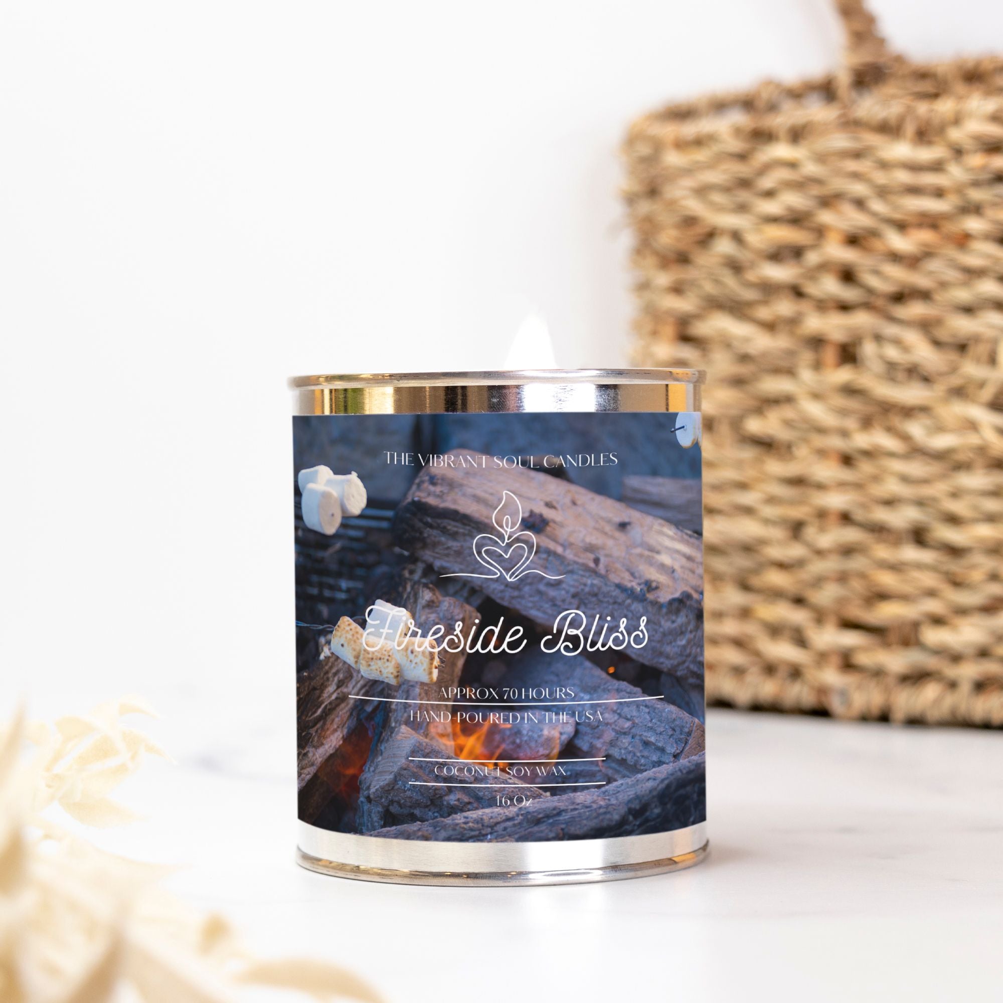 Fireside Bliss Candle Paint Can (Hand Poured 16 oz.)