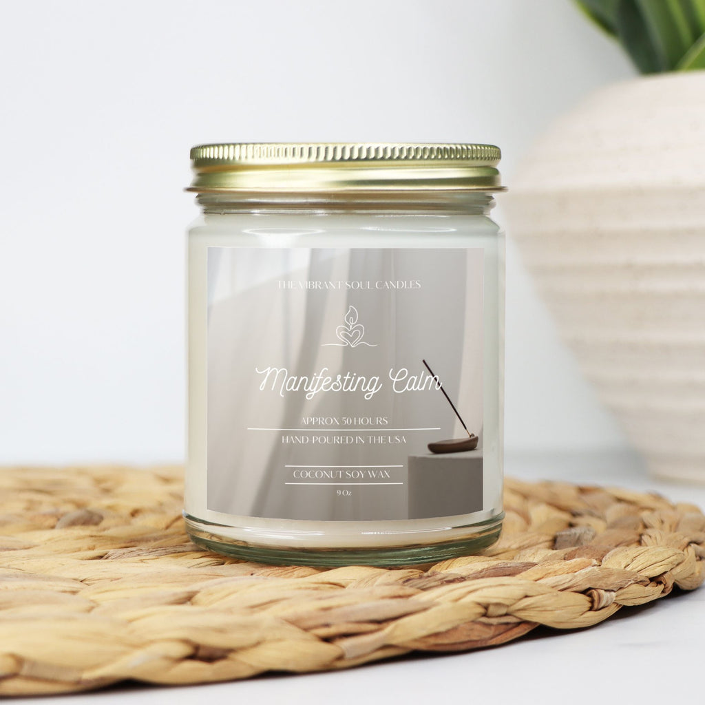 Manifesting Calm Candle Clear Jar 9oz