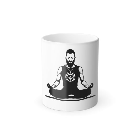 Yoga Man Color Morphing Mug, 11oz