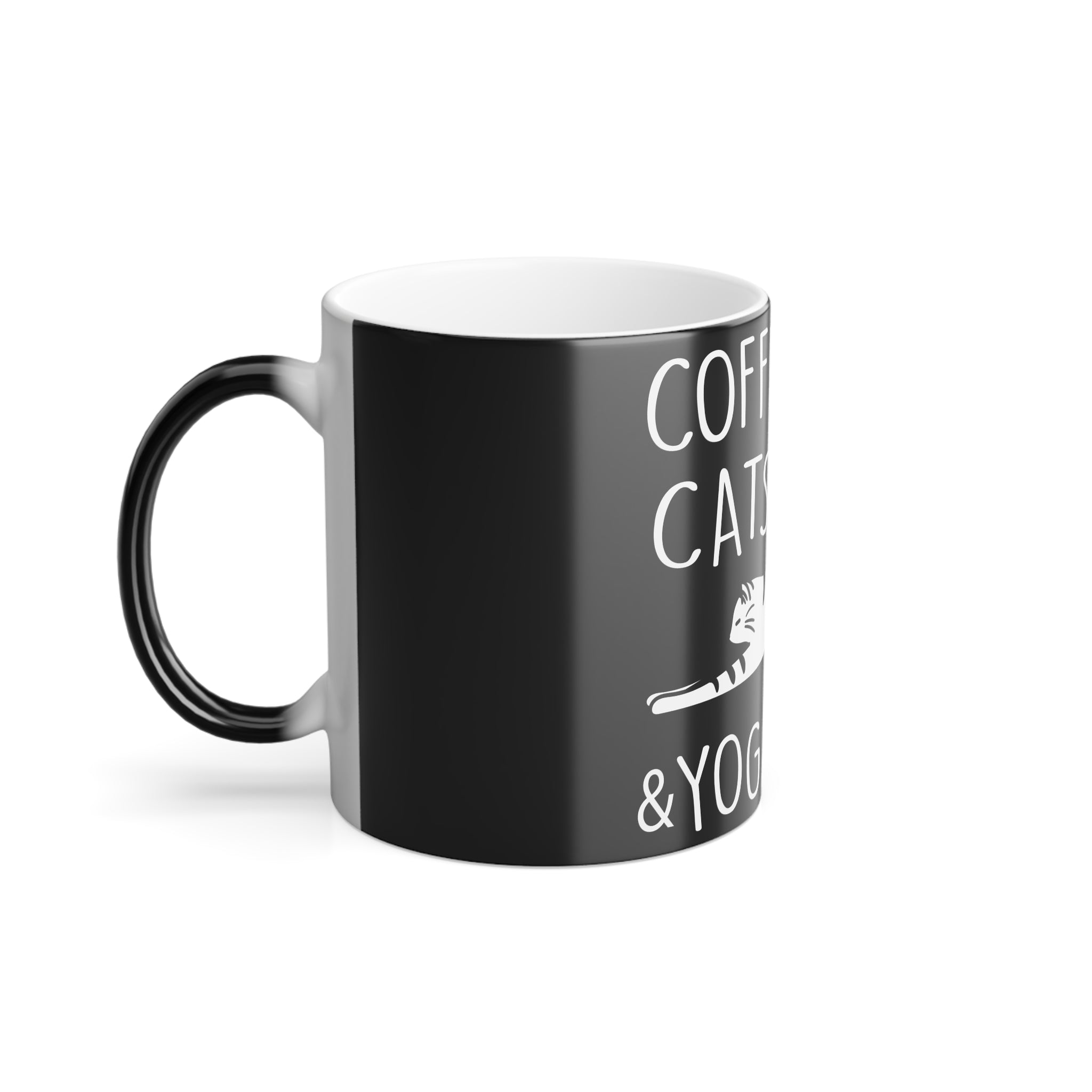 Mug - Coffee, Cats, & Yoga Mats Color Morphing 11oz