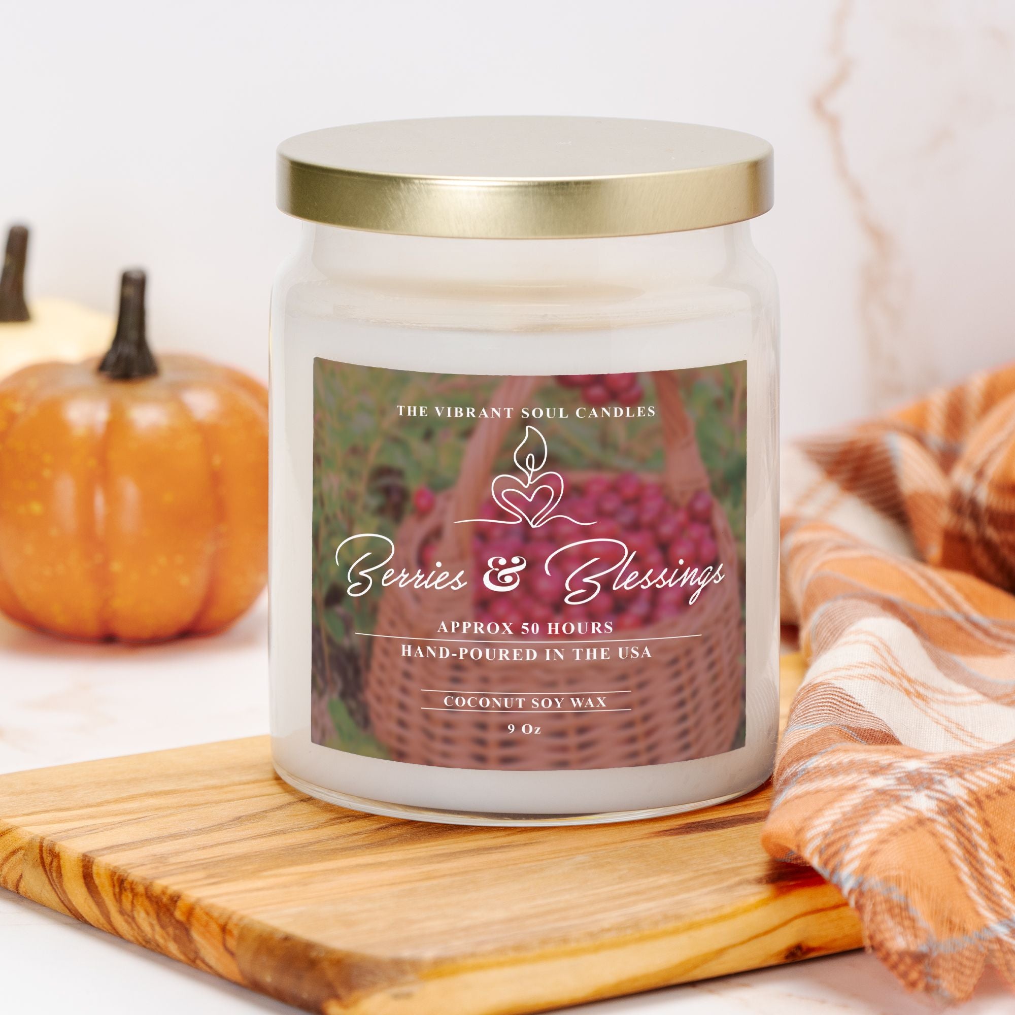 Berries & Blessings Candle Apothecary Jar 9oz