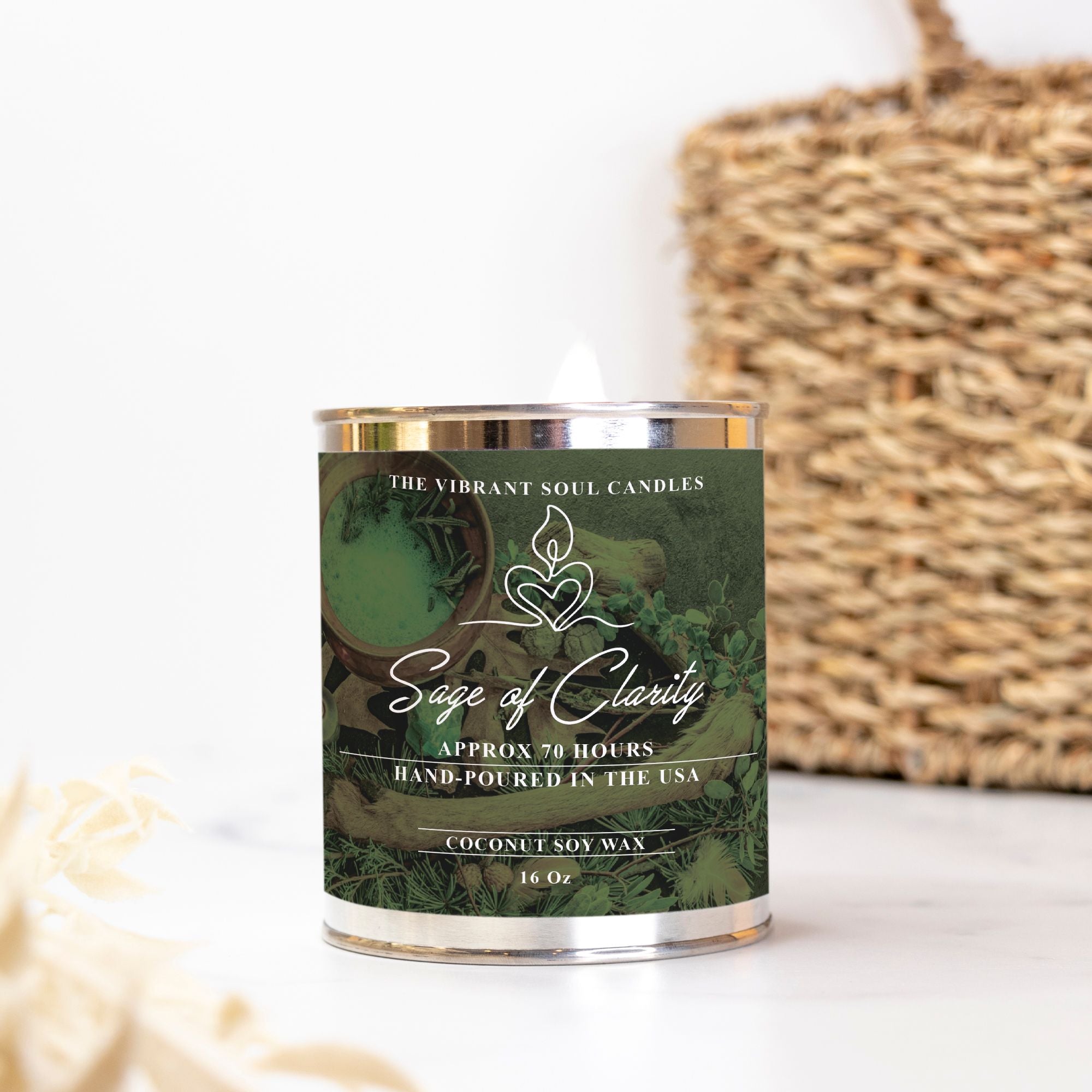 Sage of Clarity Candle Paint Can (Hand Poured 16 oz.)