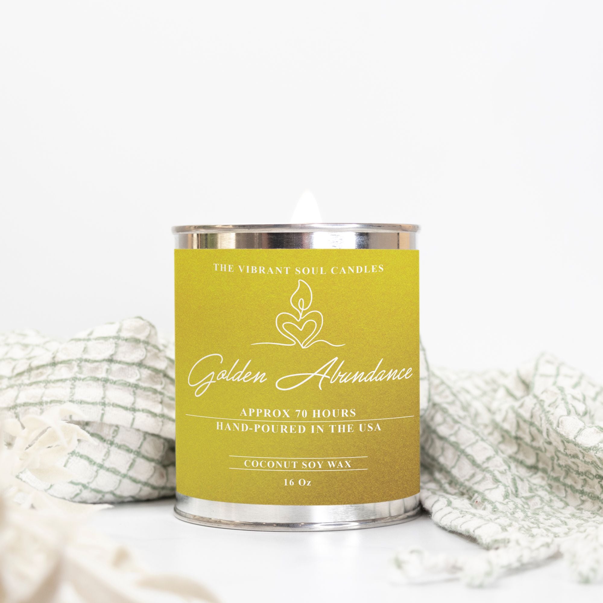 Golden Abundance Candle Paint Can (Hand Poured 16 oz.)
