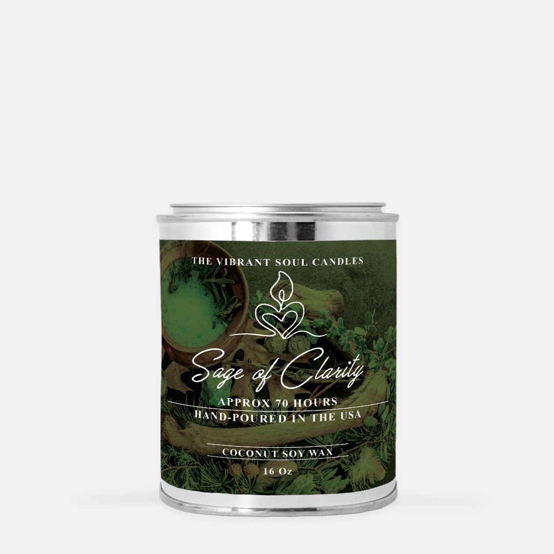 Sage of Clarity Candle Paint Can (Hand Poured 16 oz.)