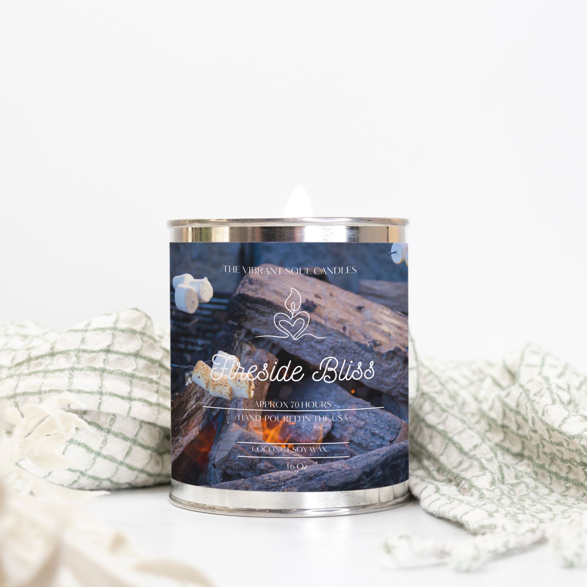 Fireside Bliss Candle Paint Can (Hand Poured 16 oz.)