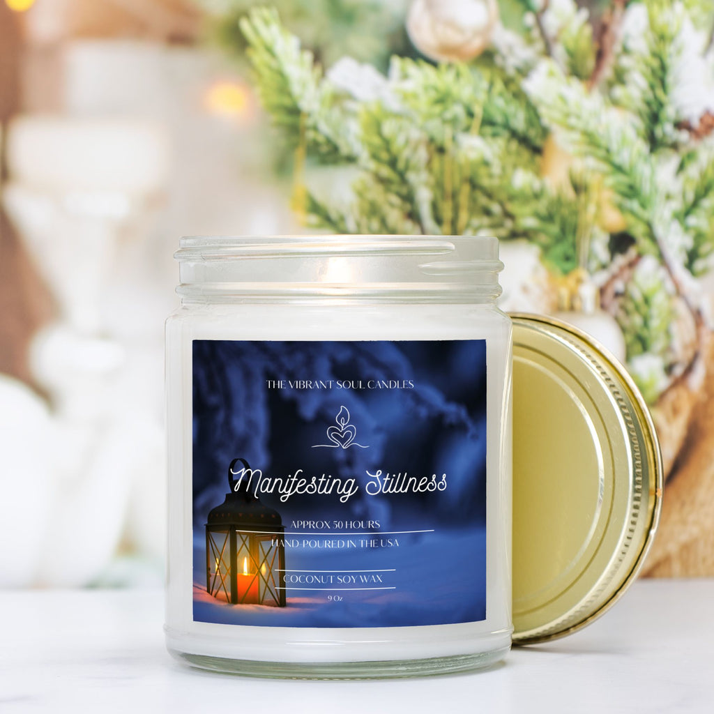 Manifesting Stillness Candle Clear Jar 9oz