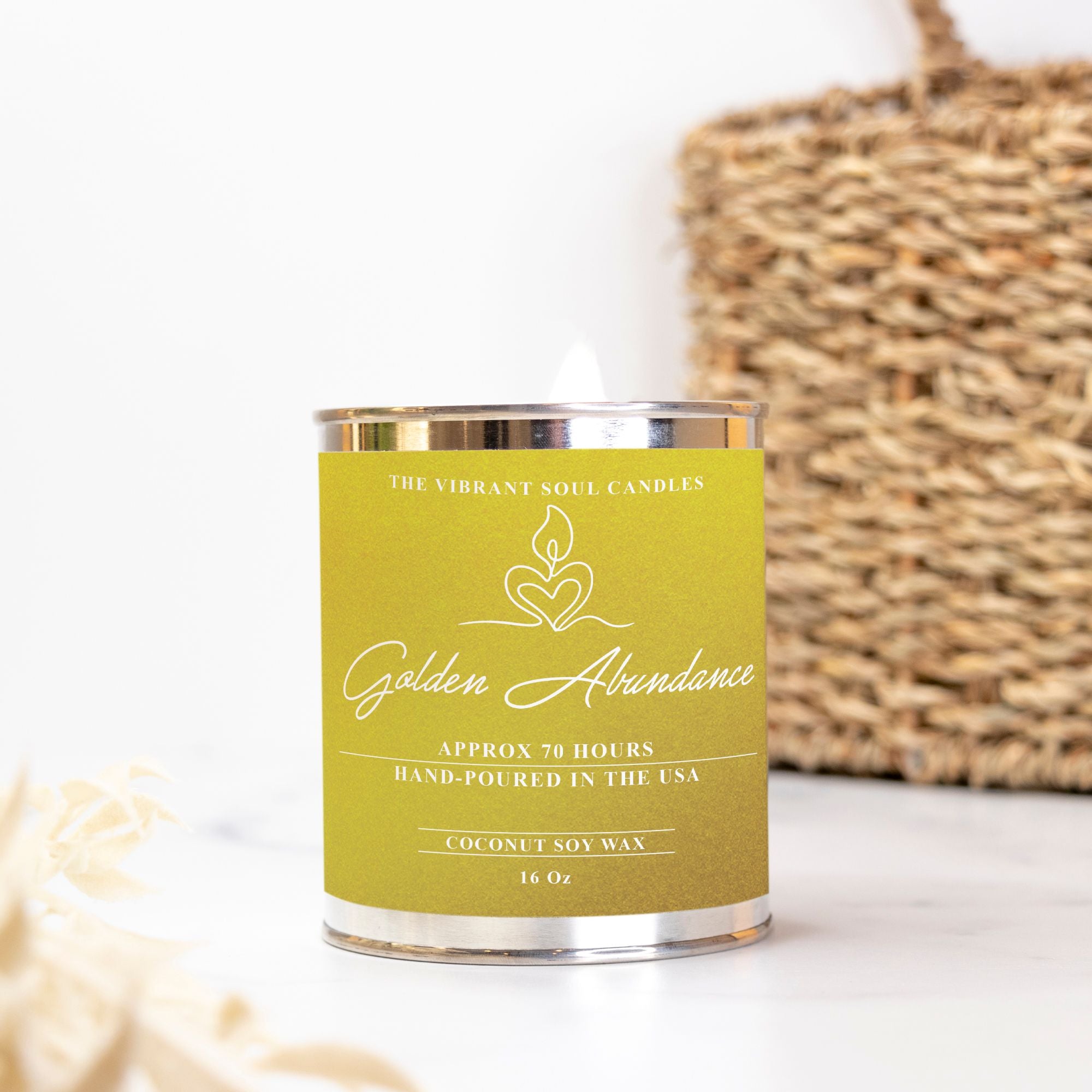 Golden Abundance Candle Paint Can (Hand Poured 16 oz.)