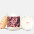 Load image into Gallery viewer, Sacred Bloom Candle Frosted (Pink Wick) Glass
