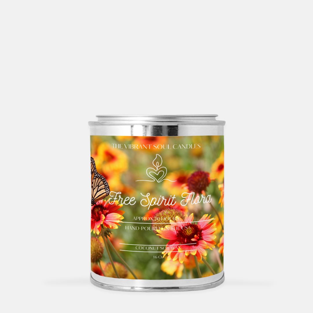 Free Spirit Flora Candle Paint Can (Hand Poured 16 oz.)