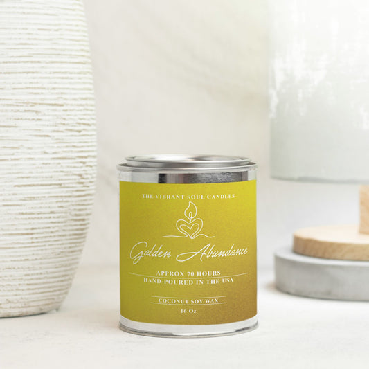 Golden Abundance Candle Paint Can (Hand Poured 16 oz.)