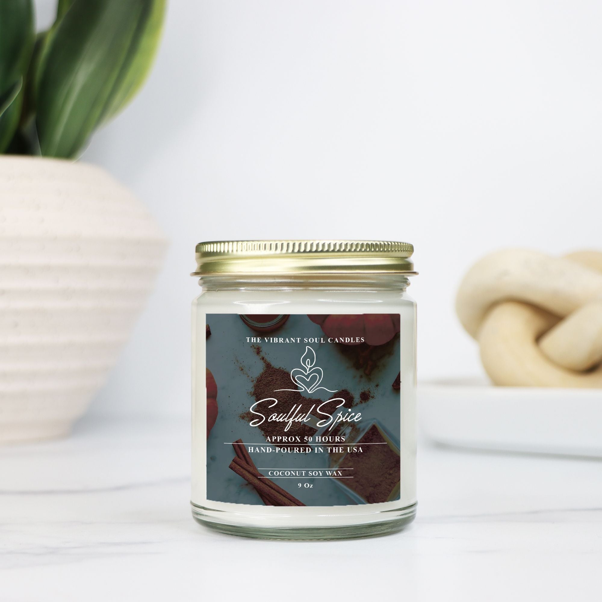 Soulful Spice Candle Clear Jar 9oz