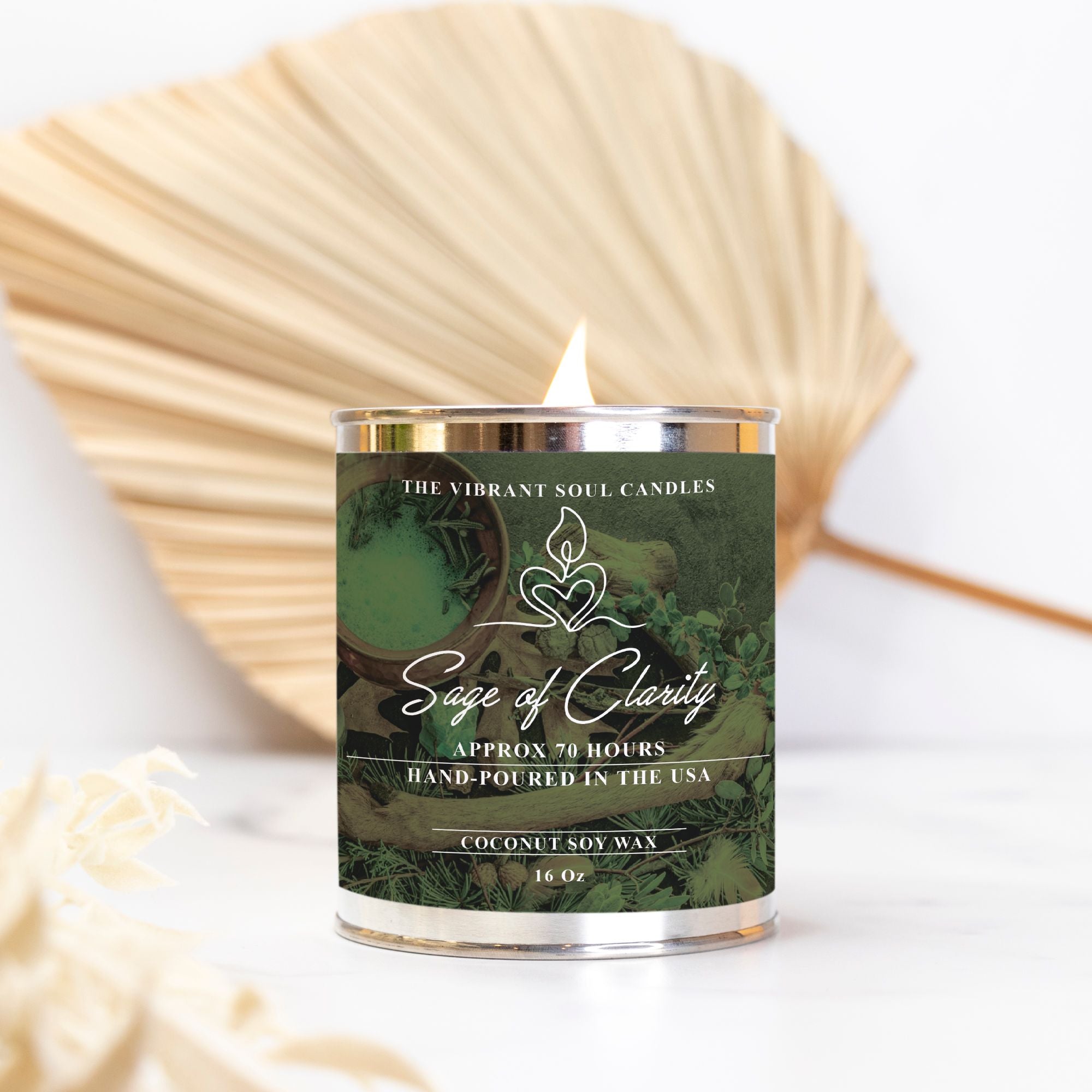 Sage of Clarity Candle Paint Can (Hand Poured 16 oz.)