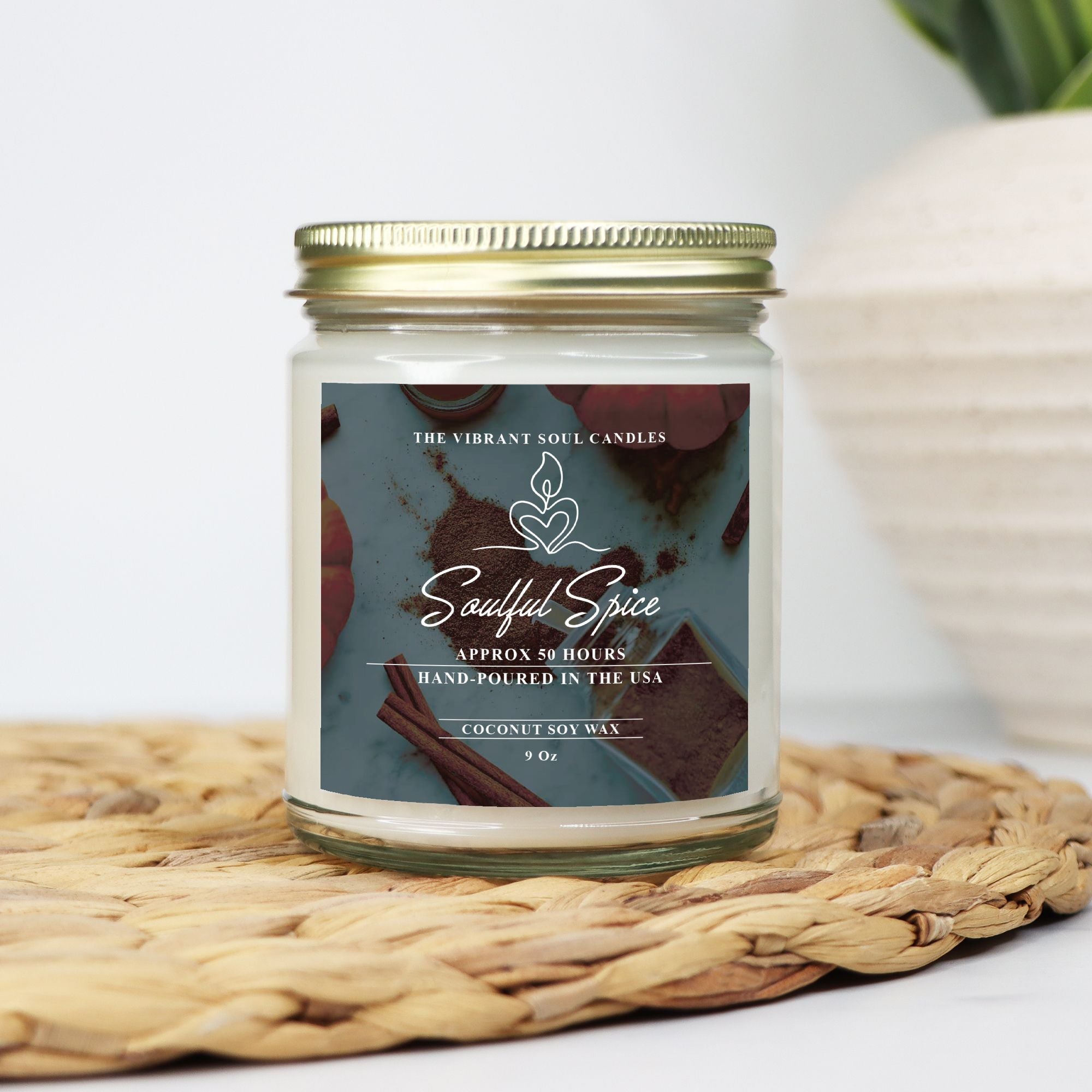 Soulful Spice Candle Clear Jar 9oz