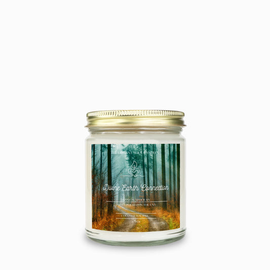 Divine Earth Connection Candle Clear Jar 9oz