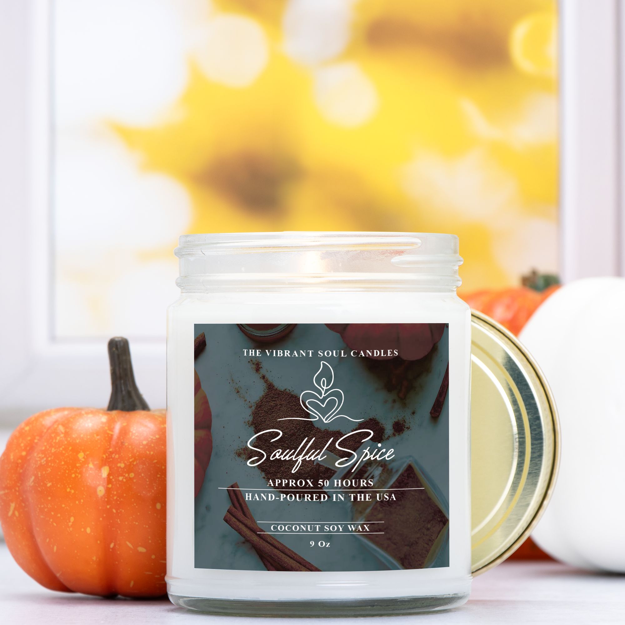 Soulful Spice Candle Clear Jar 9oz