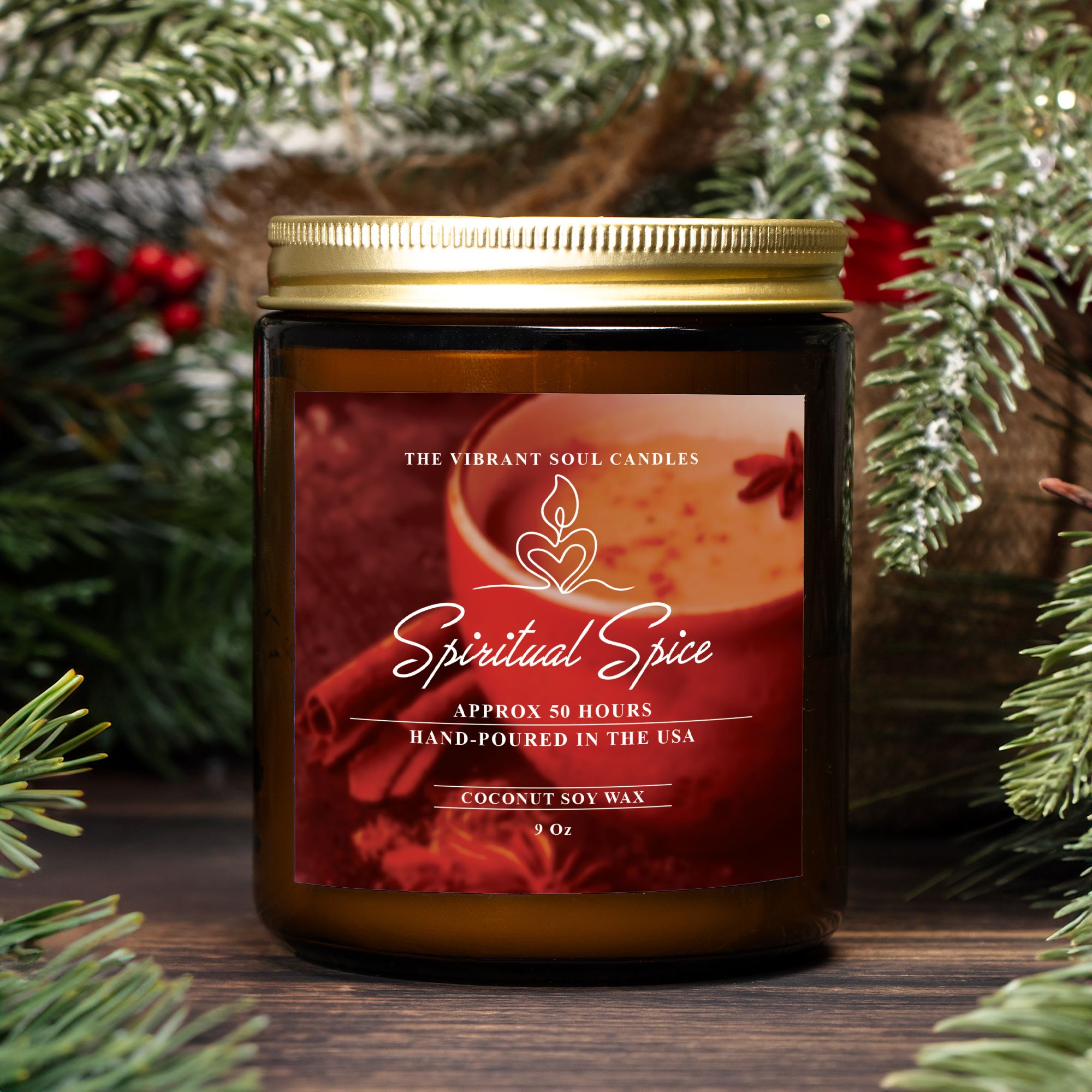 Spiritual Spice Candle Amber Jar 9oz