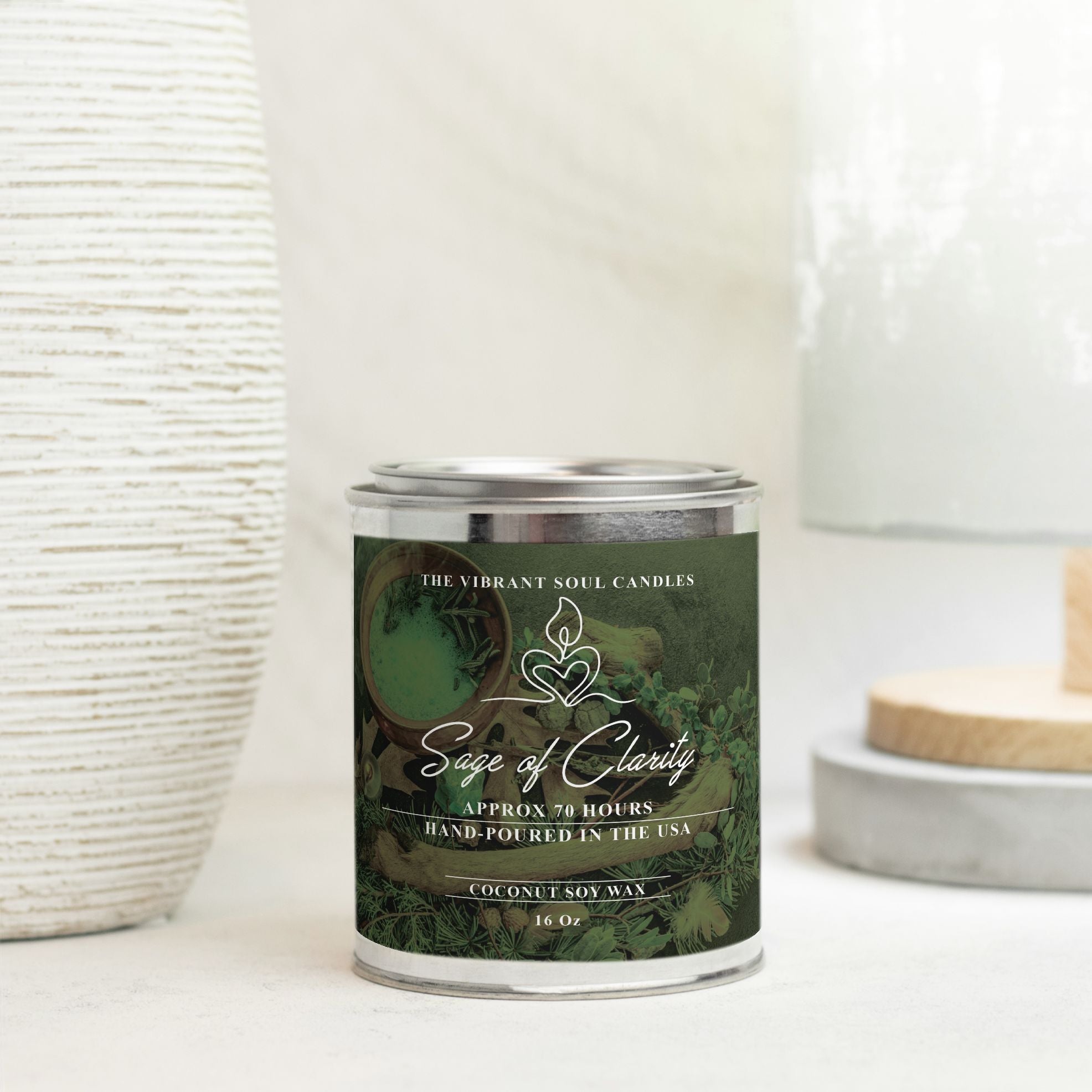 Sage of Clarity Candle Paint Can (Hand Poured 16 oz.)