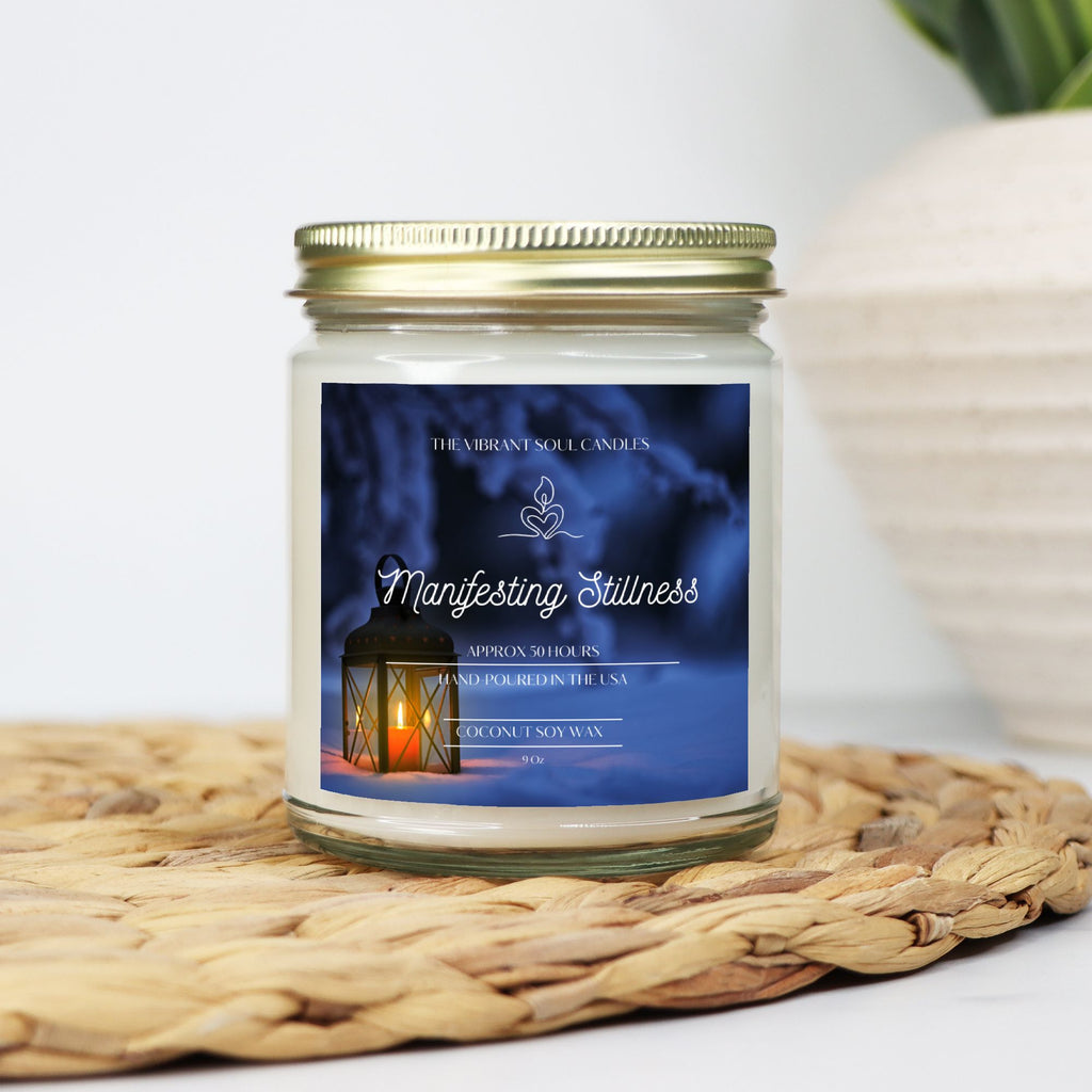 Manifesting Stillness Candle Clear Jar 9oz