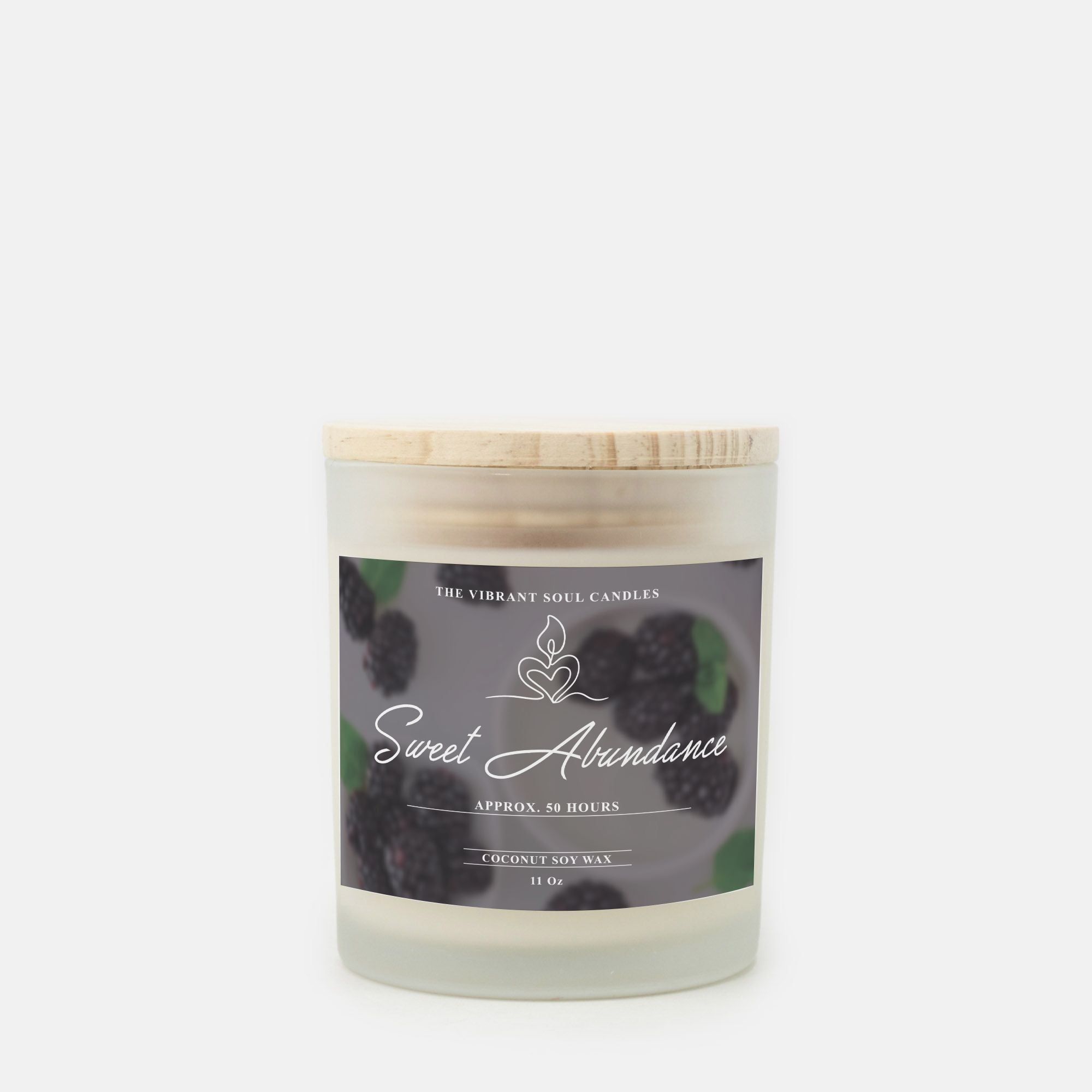 Sweet Abundance Candle Frosted Glass (Hand Poured 11 oz)