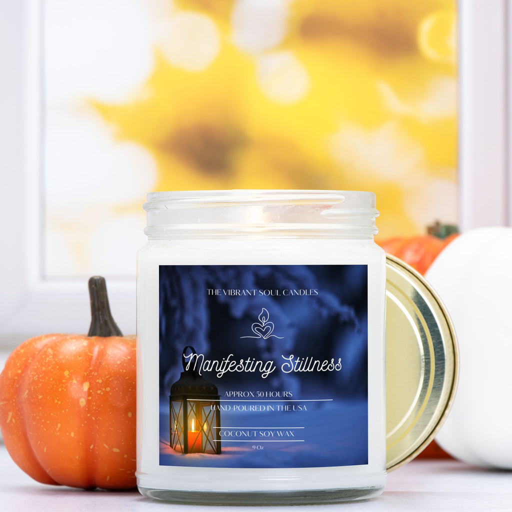 Manifesting Stillness Candle Clear Jar 9oz