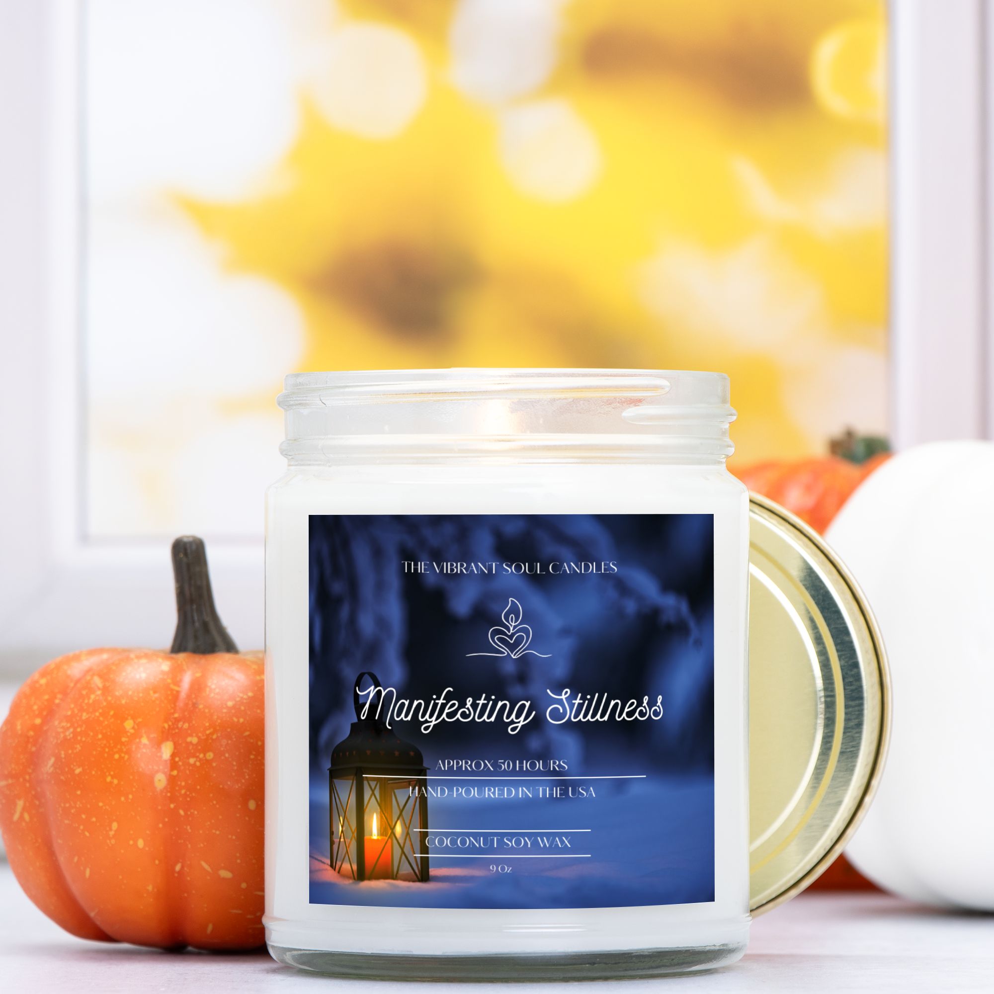 Manifesting Stillness Candle Clear Jar 9oz