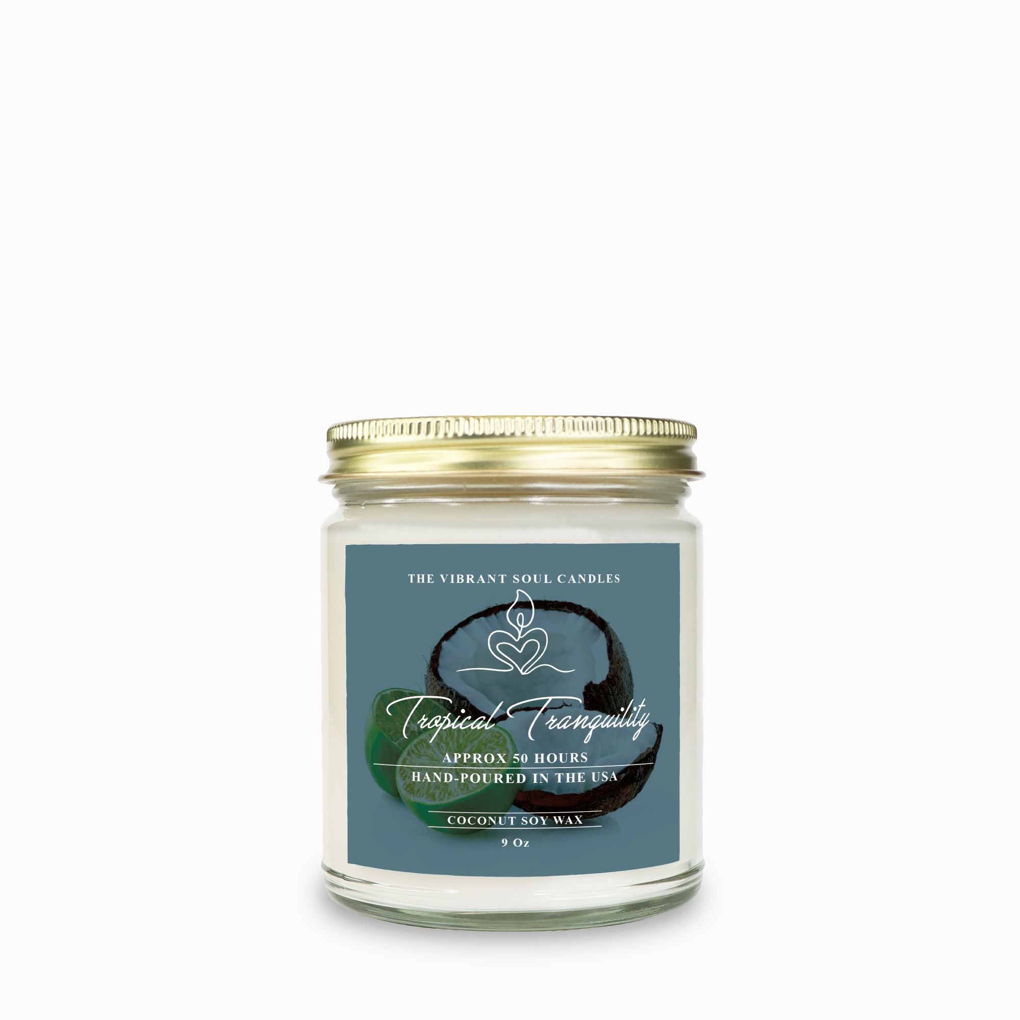 Tropical Tranquility Candle Clear Jar 9oz