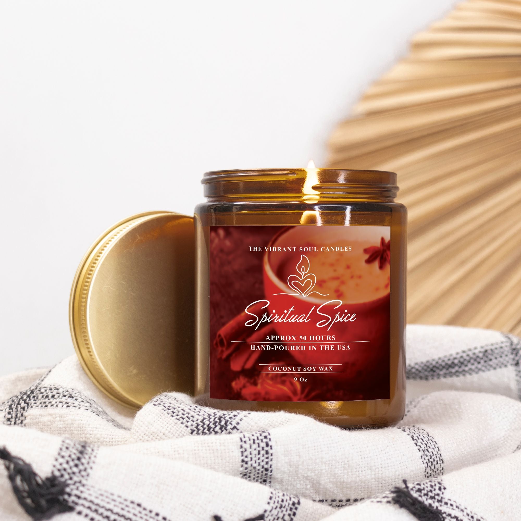 Spiritual Spice Candle Amber Jar 9oz