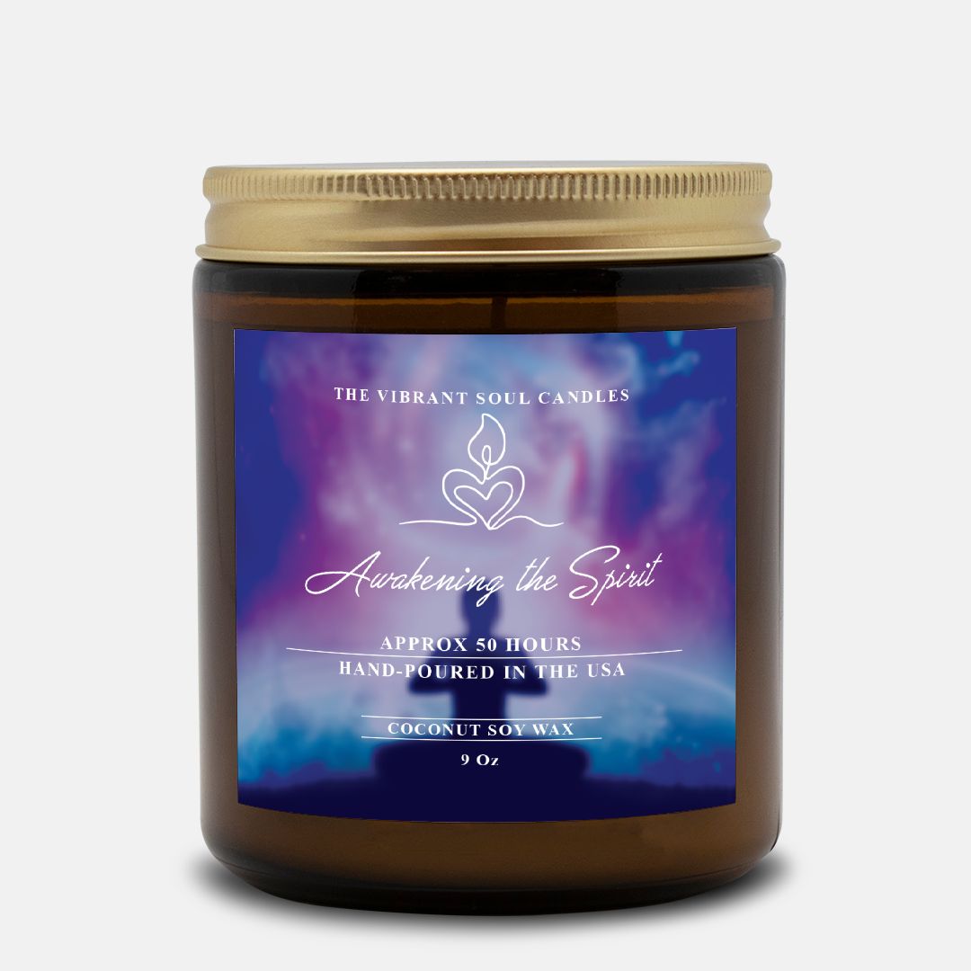 Awakening the Spirit Candle Amber Jar 9oz