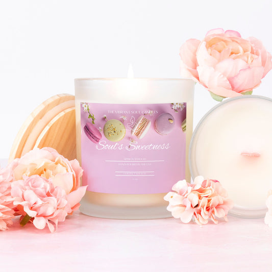 Soul's Sweetness Candle Frosted (Pink Wick) Glass