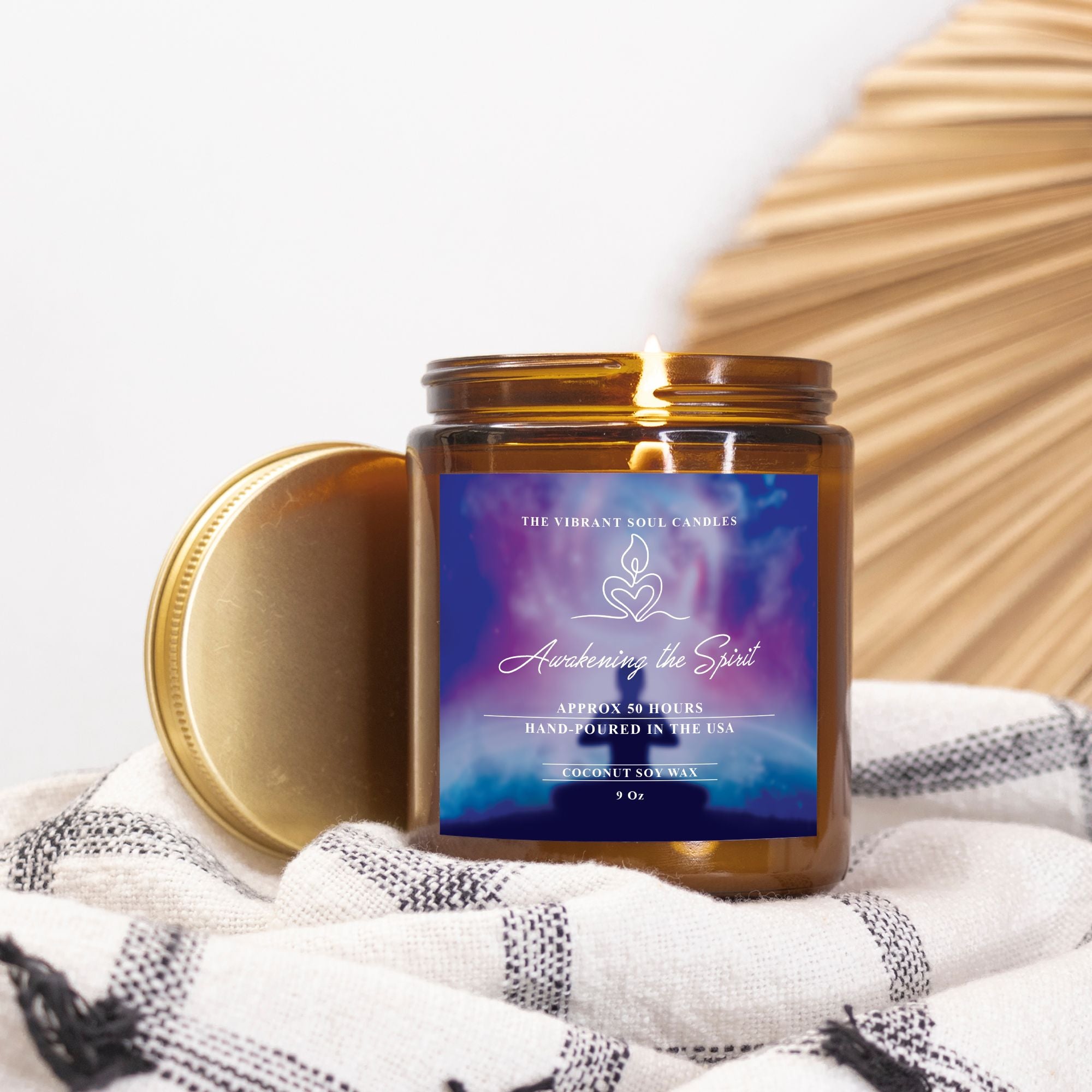 Awakening the Spirit Candle Amber Jar 9oz