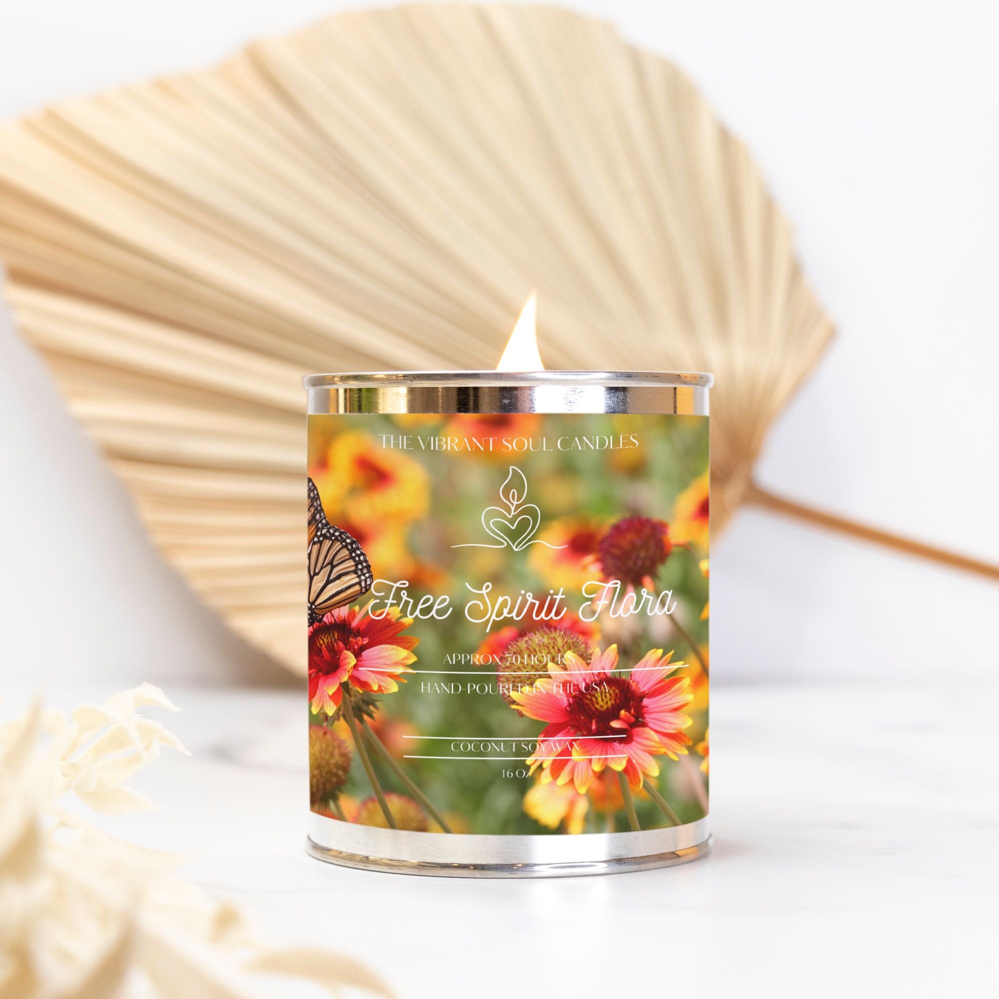 Free Spirit Flora Candle Paint Can (Hand Poured 16 oz.)