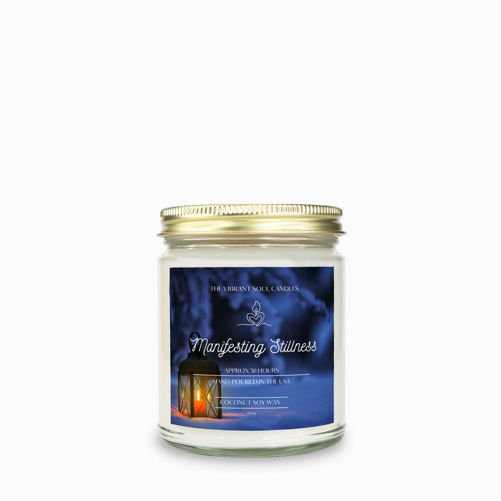 Manifesting Stillness Candle Clear Jar 9oz