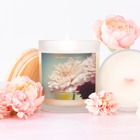 Free Spirit Flora Candle Frosted (Pink Wick) Glass