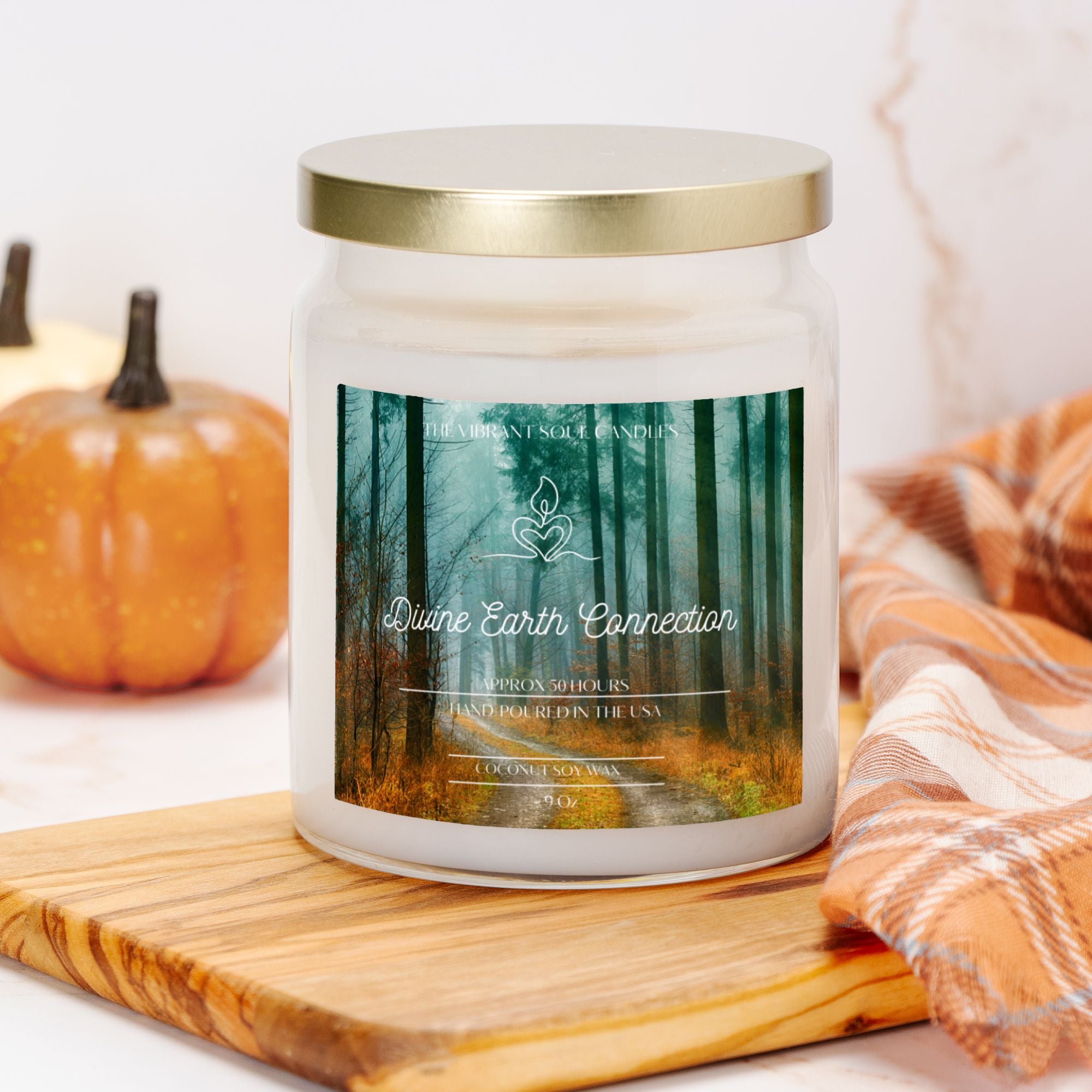 Divine Earth Connection Candle Apothecary Jar 9oz