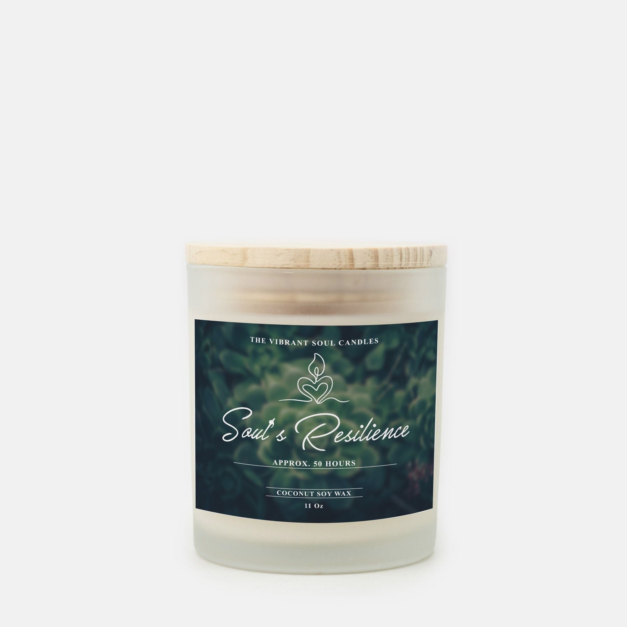 Soul's Resilience Candle Frosted Glass (Hand Poured 11 oz)