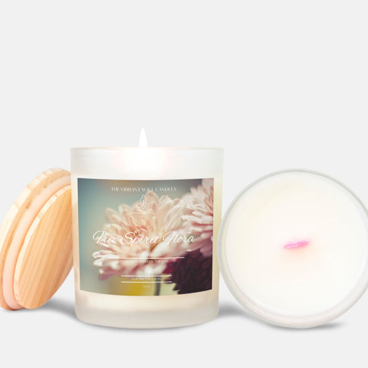 Free Spirit Flora Candle Frosted (Pink Wick) Glass