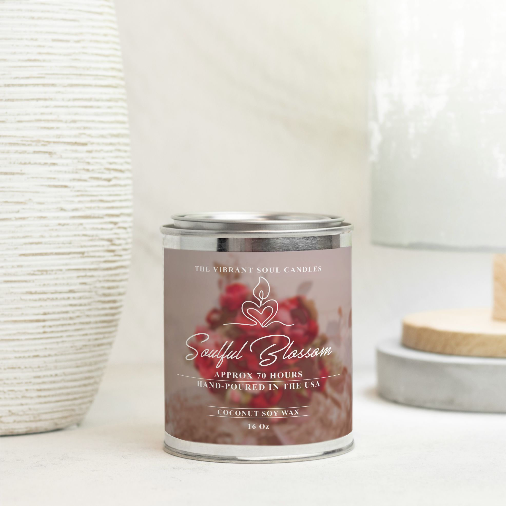 Soulful Blossom Candle Paint Can (Hand Poured 16 oz.)