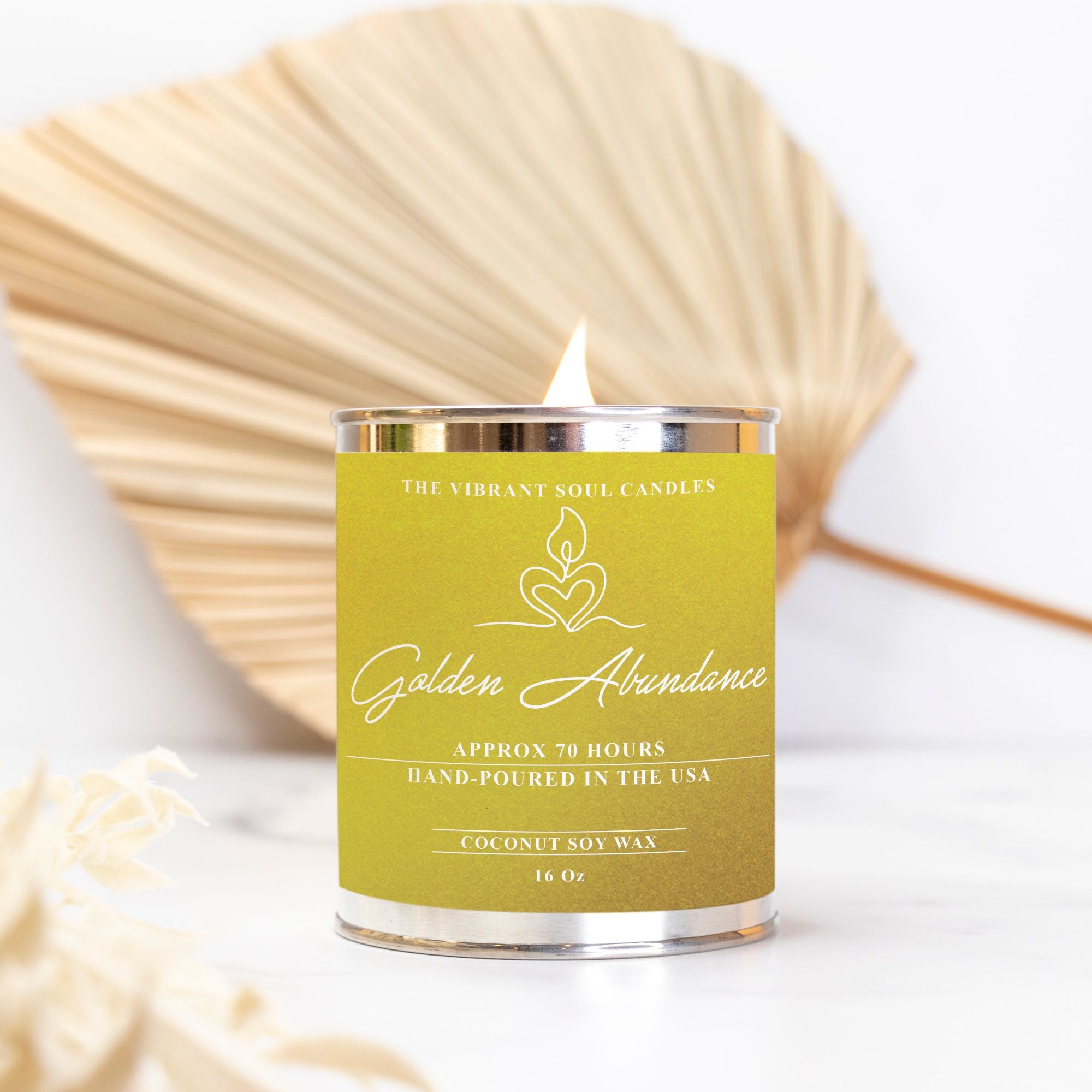 Golden Abundance Candle Paint Can (Hand Poured 16 oz.)